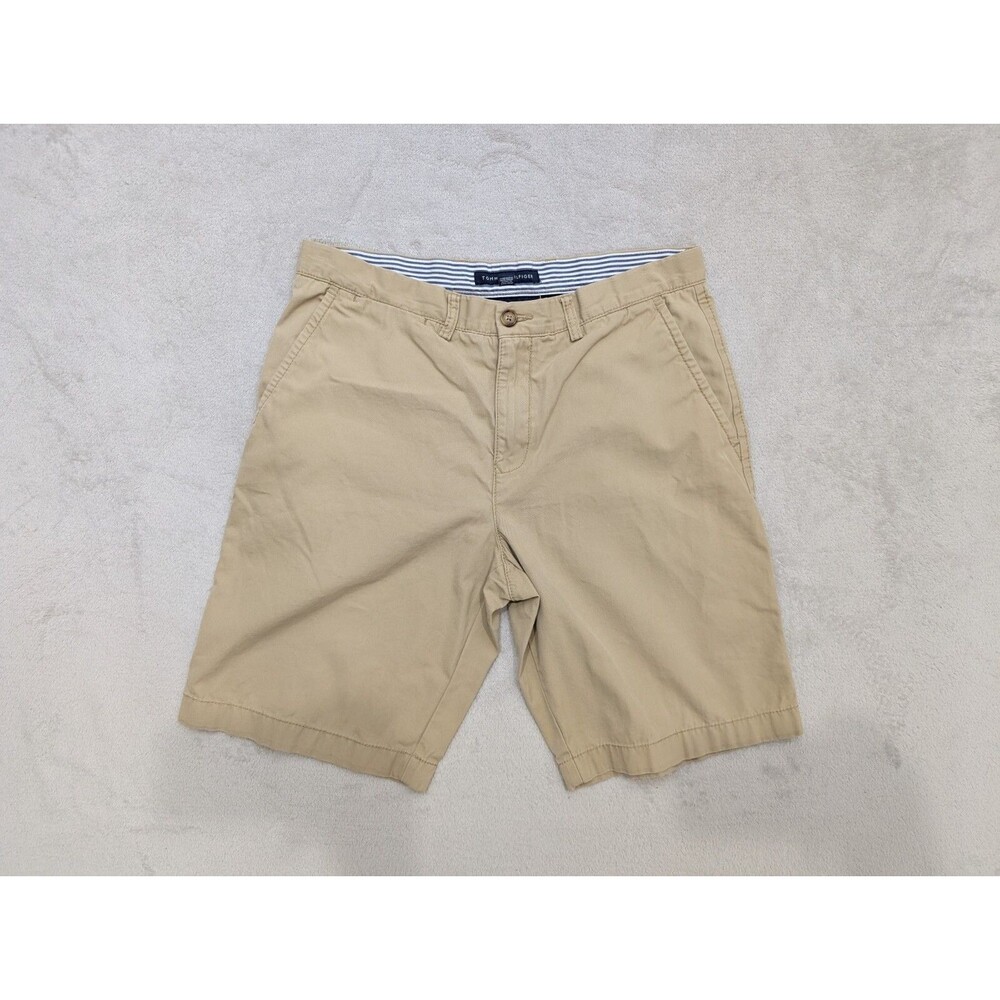 Tommy Hilfiger Mens Classic Fit Tan Beige Shorts Size 34